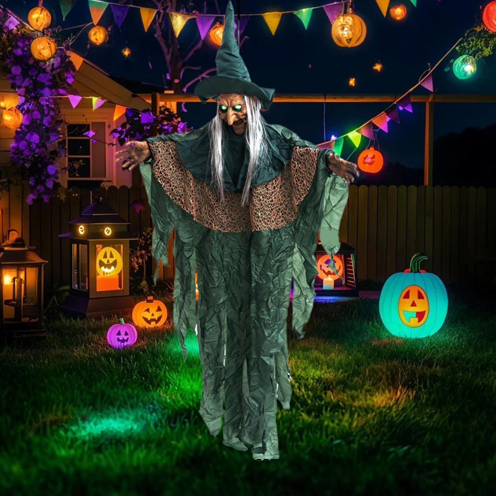 Dekoracja Halloweenowa Animowane Latające Ozdoby | Dekoracje Domowe na Halloween na Ganek, Taras, Podwórko, Ogród, Trawnik, Karnawał i Spotkania