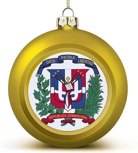 Miniatura 81 de Bandera colombiana inastillable mate bolas de Navidad para corona de árbol decoración del hogar, 1 unidad Bandera roja-colombiana,Golden-boobs