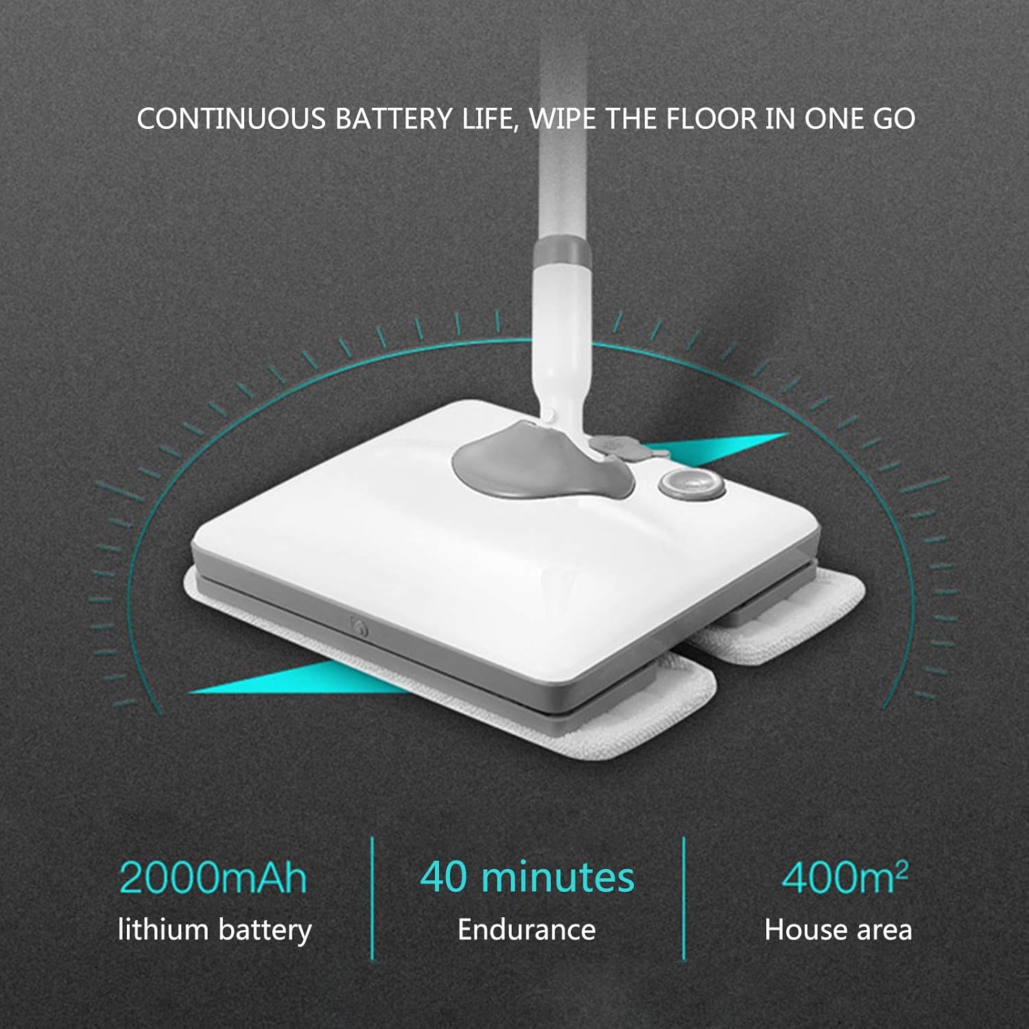 Multifunctional Steam Mop Home Wireless Electric Mop Mopping Machine Cleaning Mopping Machine Convenient Detachable Handheld Steam Cleaner White