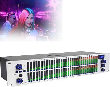 31-Band Graphic Equalizer with Digital Audio, Led Spectrum Display,10 Preset Effects,Automatic Noise Reduction,Dsp Processing Chip,Signal Processors for Recording Studio