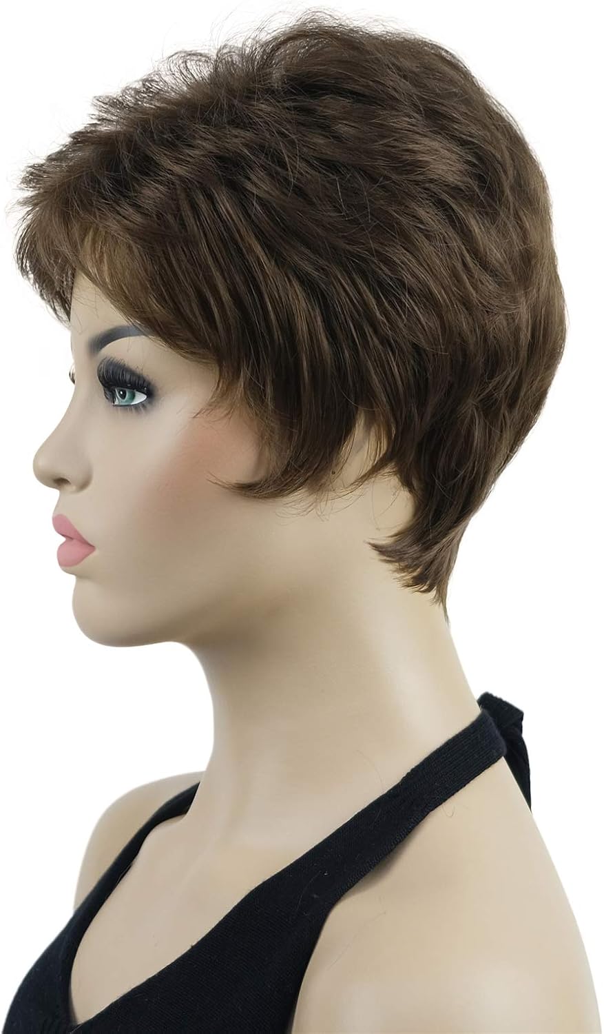 Lydell 6" Women's Short Wigs Soft Wavy Natural Synthetic Wig Layered Movement Classic Styled Classic Styled (10 Medium Golden Brown) - Image 4