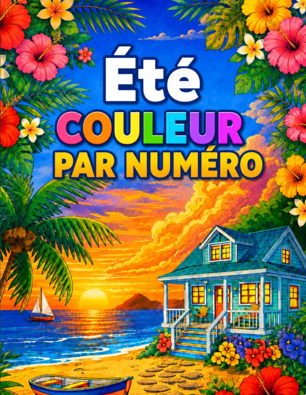 Été Couleur Par Numéro: Livre de Coloriage pour Adultes: Relaxante été Coloriage avec Numéro