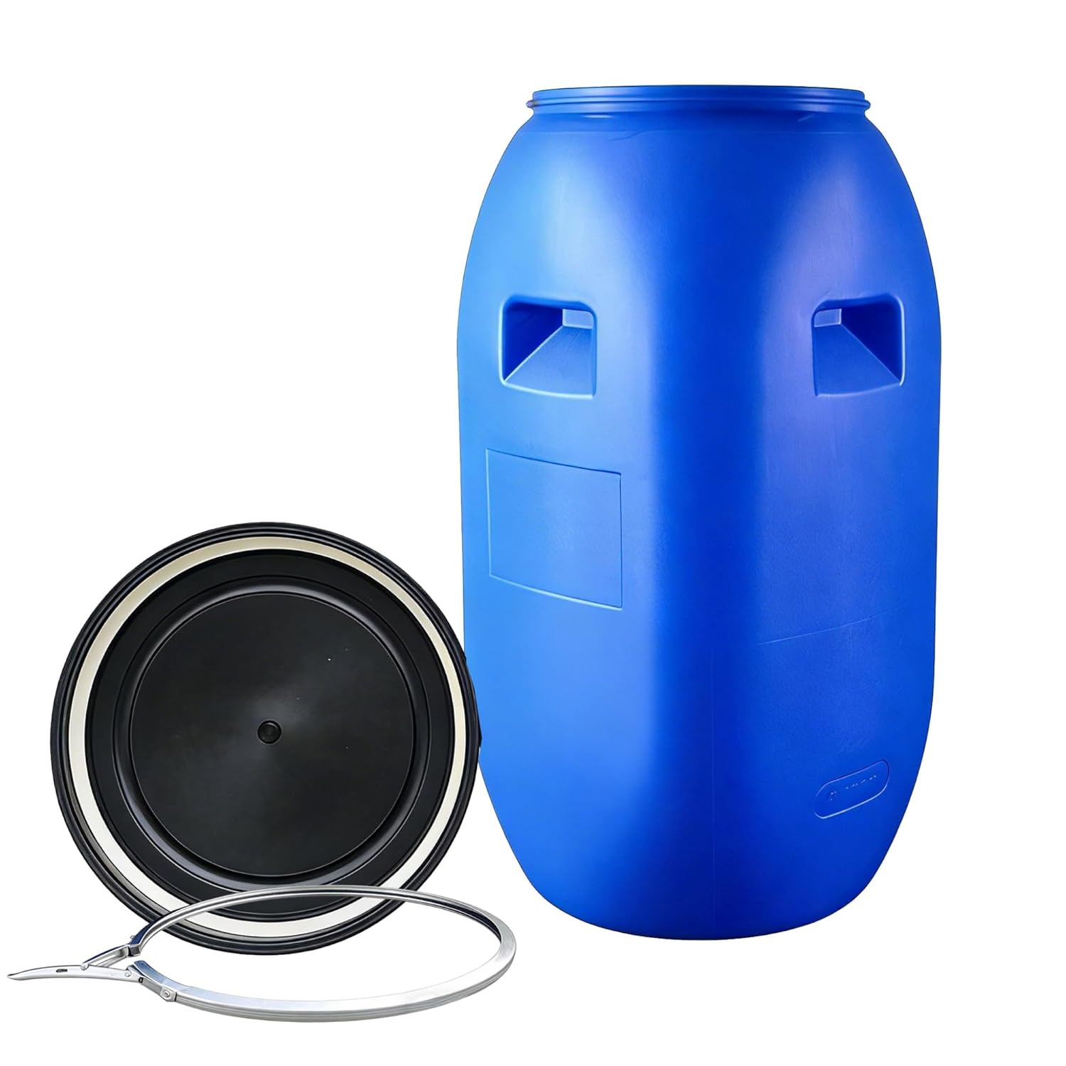 Food Grade Shipping Barrel Air Tight Plastic Drum with Lid Water/Food Storage Barrel Rain Barrel for Home & Outdoor(100L)