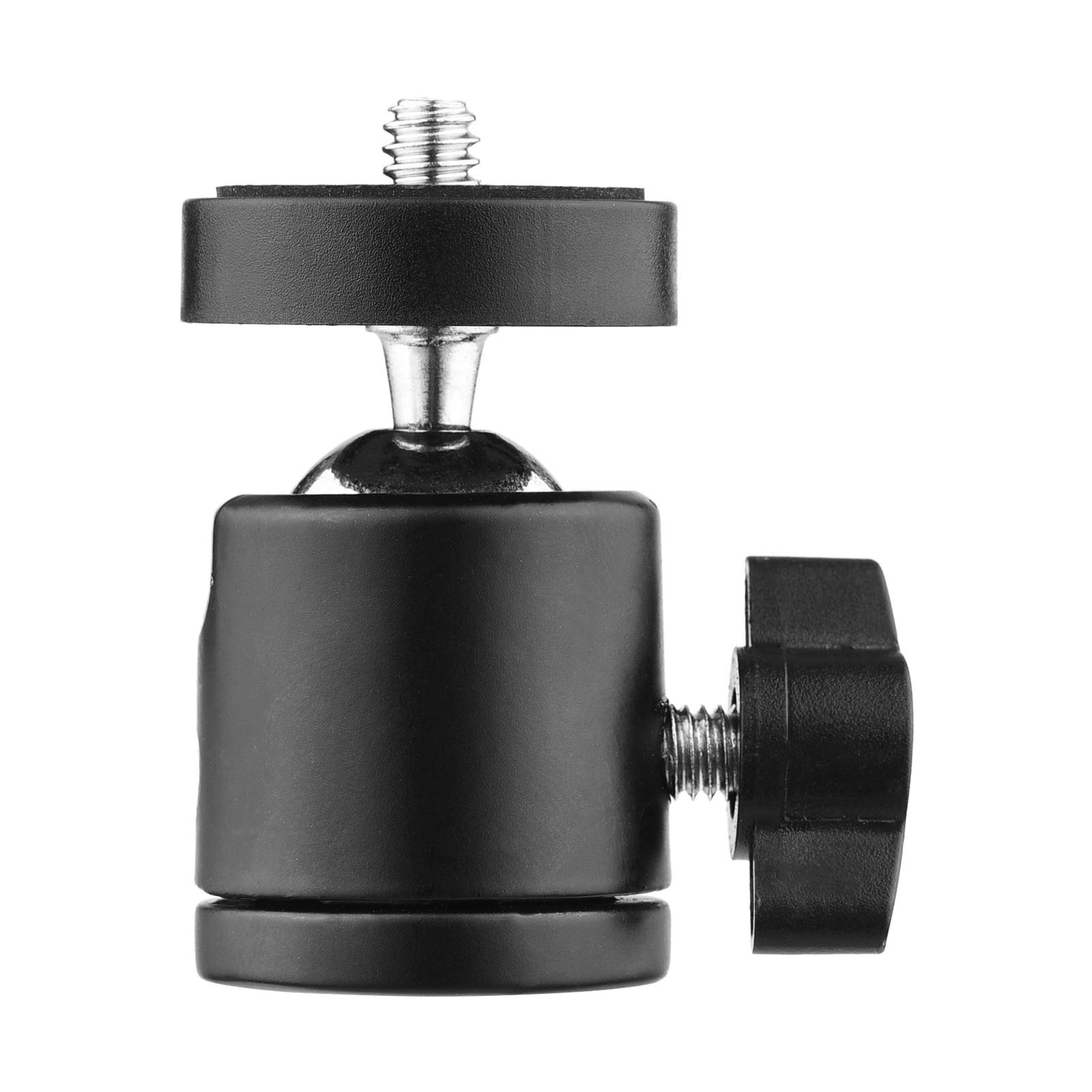 chelse 1Pc Mini Swivel Ball Head Tripod Head 360 Degree Rotating Mount Base Adapter With Universal 1/4 Inch Screw Mounts For Dslr Ildc Camera Dv Tripod Monopod Light Stand