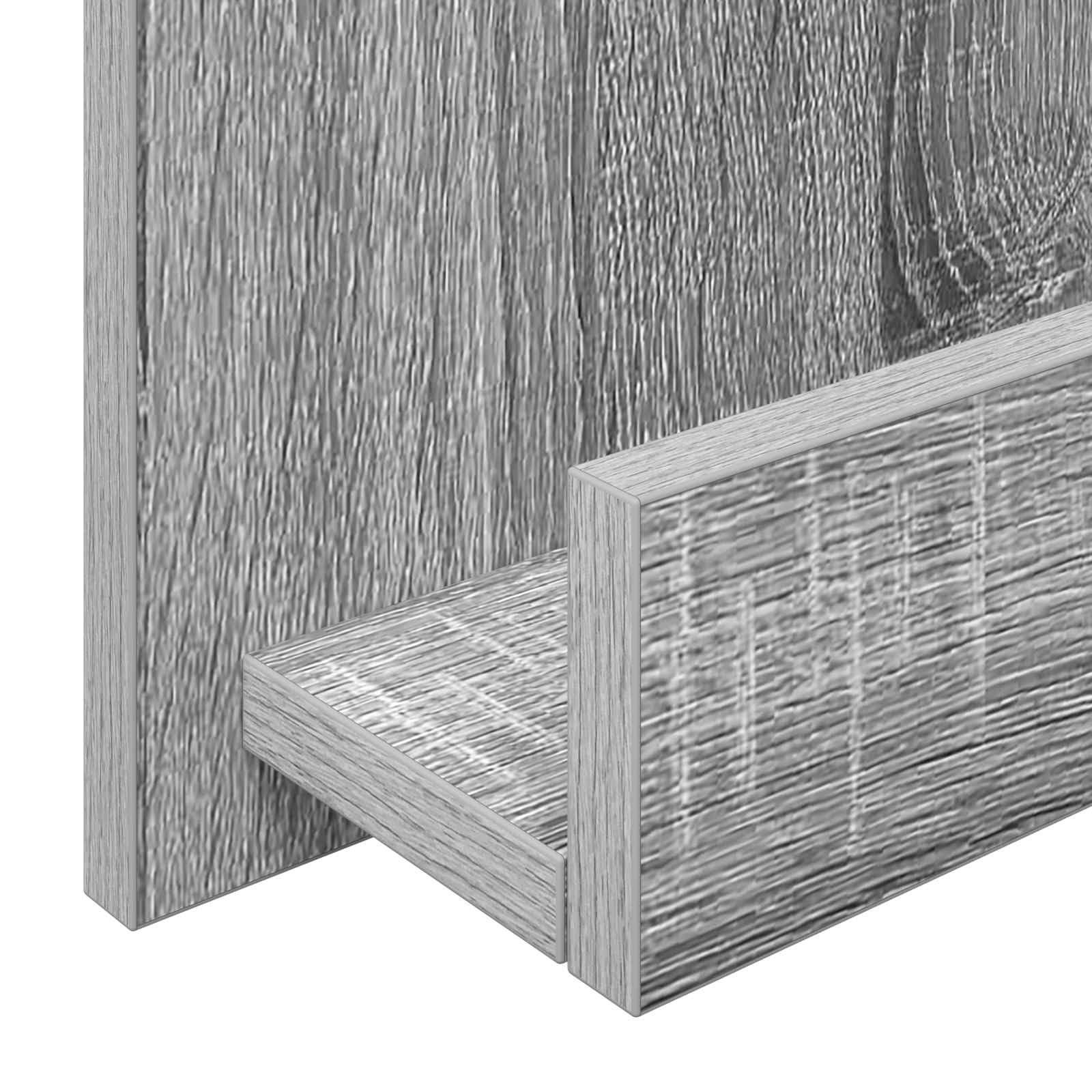 Portariviste in legno grigio, 51 x 11 x 102 cm, design moderno, libreria rettangolare sottile per soggiorno e ufficio, facile da pulire