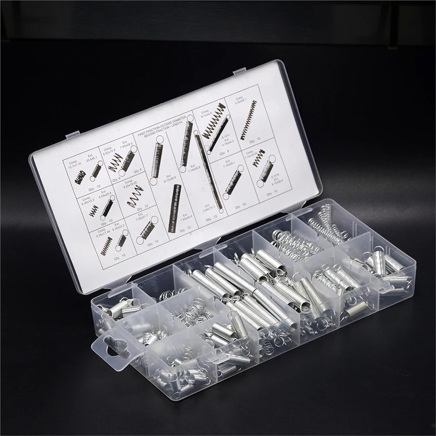 Springs Spring Assortment Set Extension and Compression Springs Kit for Home Repairs & DIY for Mechanical Equipment, Industrial Machinery(2Set)