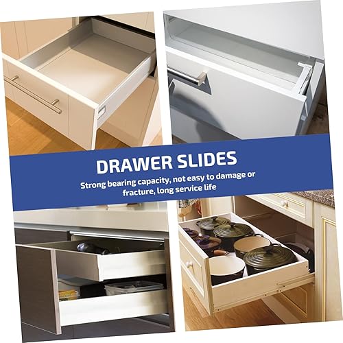Miniatura 7 de HOMSFOU 4 piezas de cajones deslizantes mini cajones deslizantes extendidos guías de cajón pista Miniture muebles de casa rieles deslizantes para