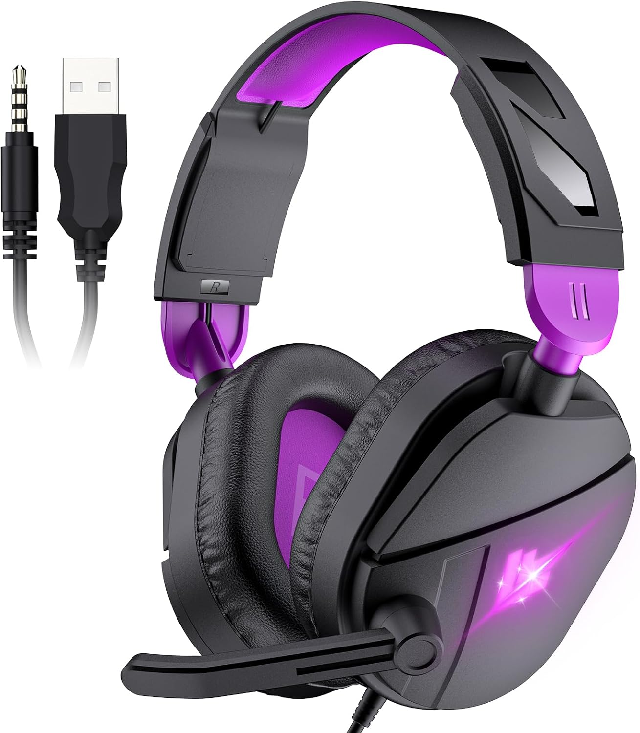 Gaming Headset for PC,Headset with Surround Sound, Gaming Headphones with Noise Cancelling