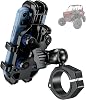 BRCOVAN UTV Phone Mount with Vibration Dampener, Adjustable Heavy Duty UTV Roll Cage Cellphone Holder Fit on 1.51.651.751.852 Roll Bar, Compatible with 5.4-6.9 Smartphones