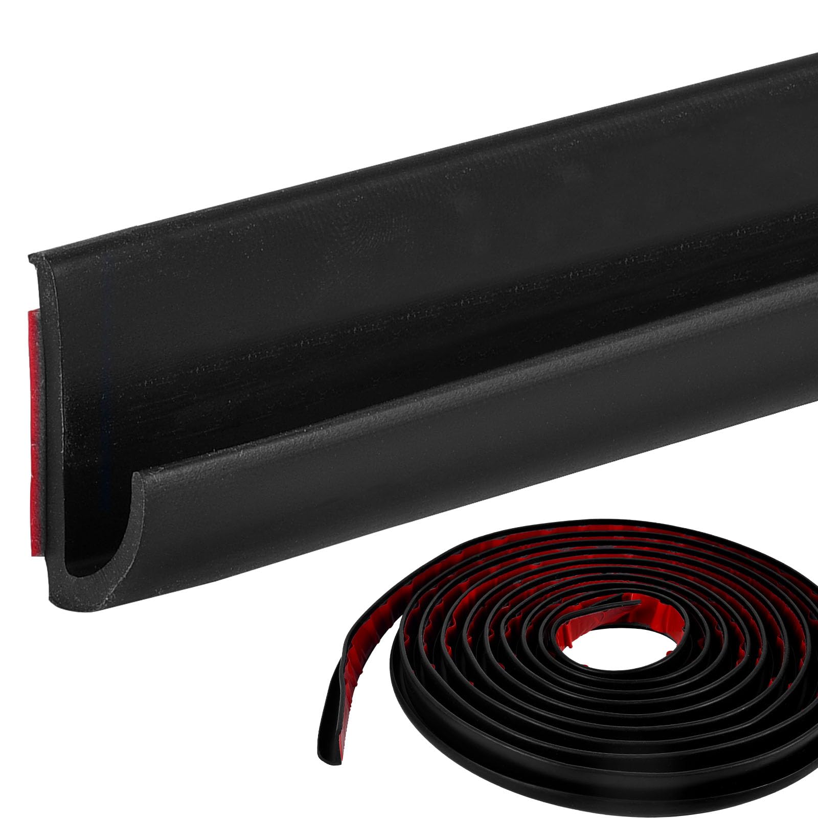 Canaleta de lluvia en forma de J, TPE autoadhesiva para autocaravana, tira de desvío de lluvia para techo, perfil de protección de borde largo para vehículo, camión, autocaravana, barco, coche