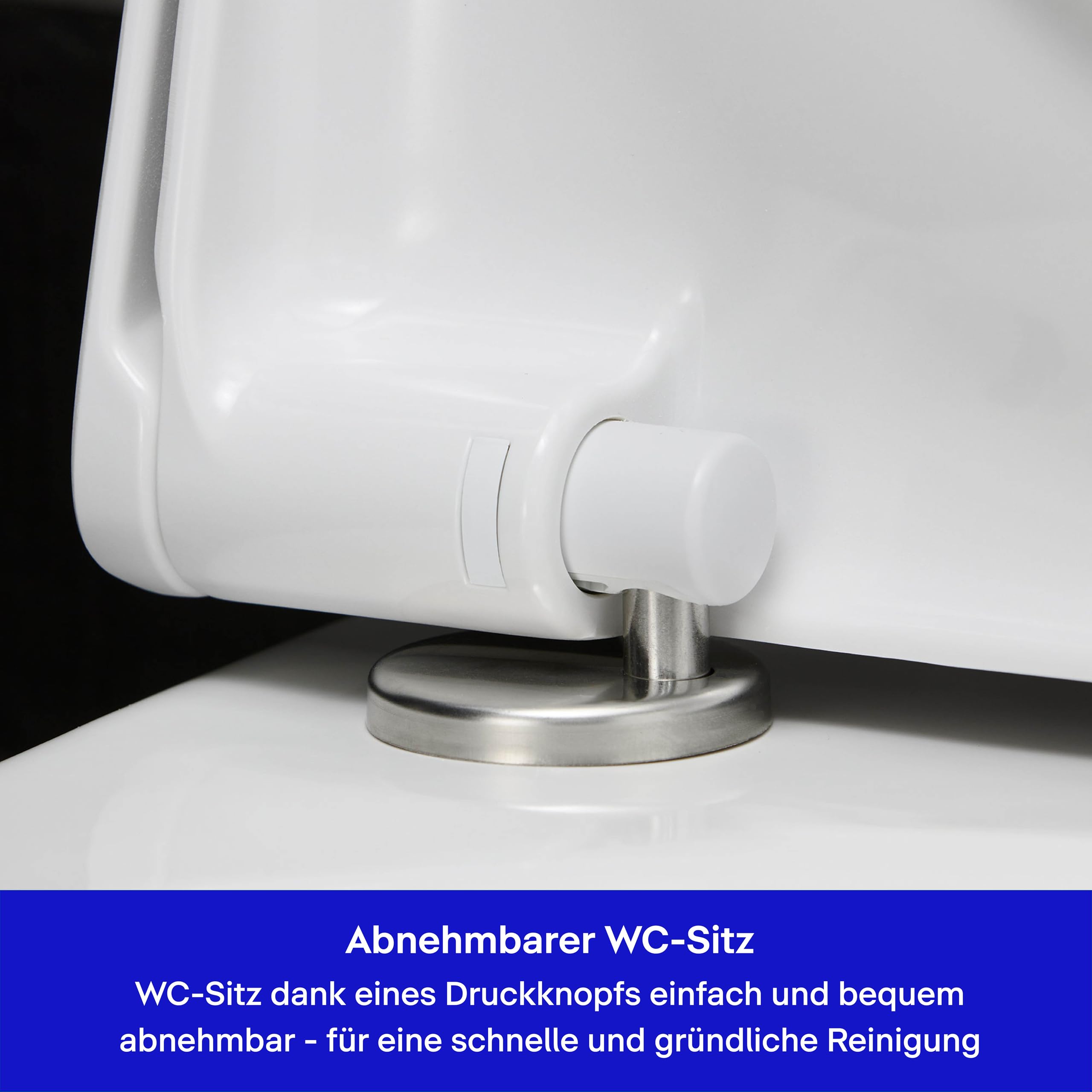 Duravit D-Code WC-Sitz mit Absenkautomatik Kompakt - WC-Sitz aus Duroplast, D-Form, Soft-Close, Edelstahl-Scharniere, weiß Hochglanz, Passend für Duravit D-Code Serie