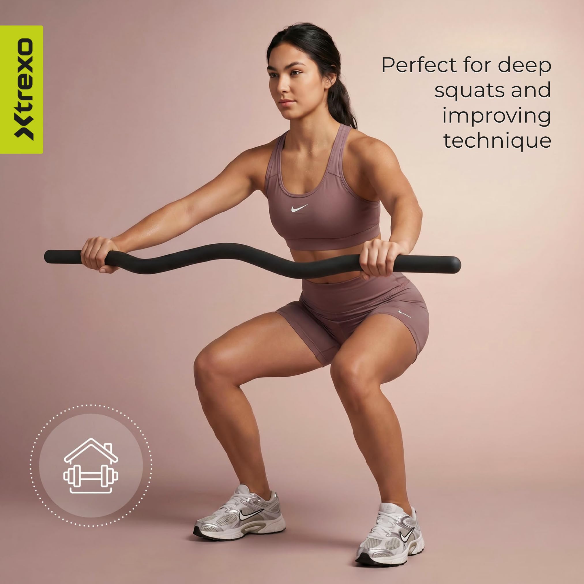 Barra curl curvada SCULPT de 110 cm, de silicona, para entrenamiento de brazos, 11,3 kg, núcleo de hierro