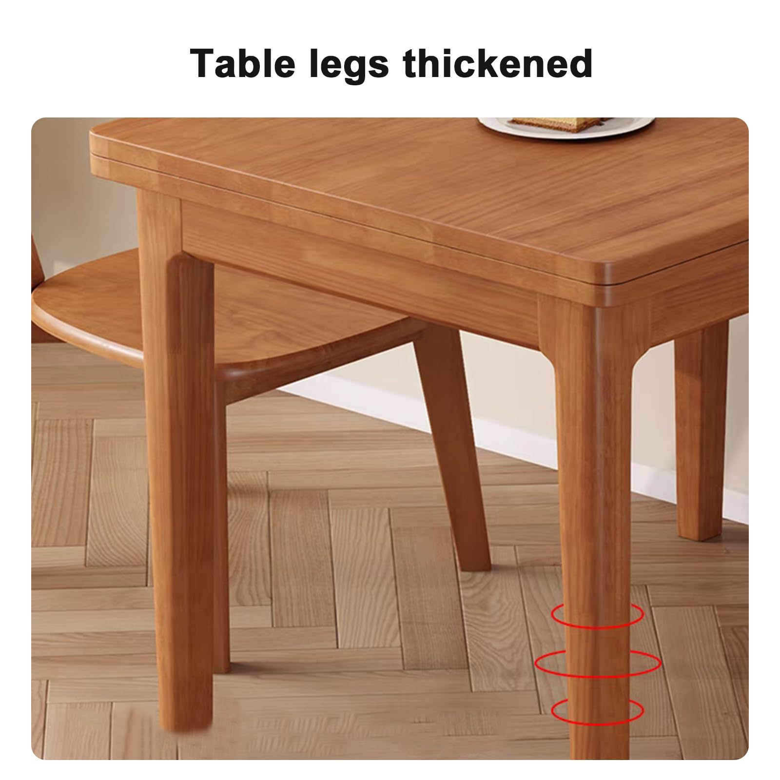 Ensemble de 3 chaises et table de salle à manger en bois massif moderne pour restaurant et maison, table de salle à manger élégante avec 2 chaises