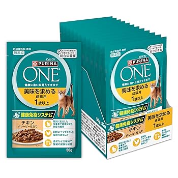 Amazon.co.jp: ピュリナワン キャット パウチ 美味を求める成猫