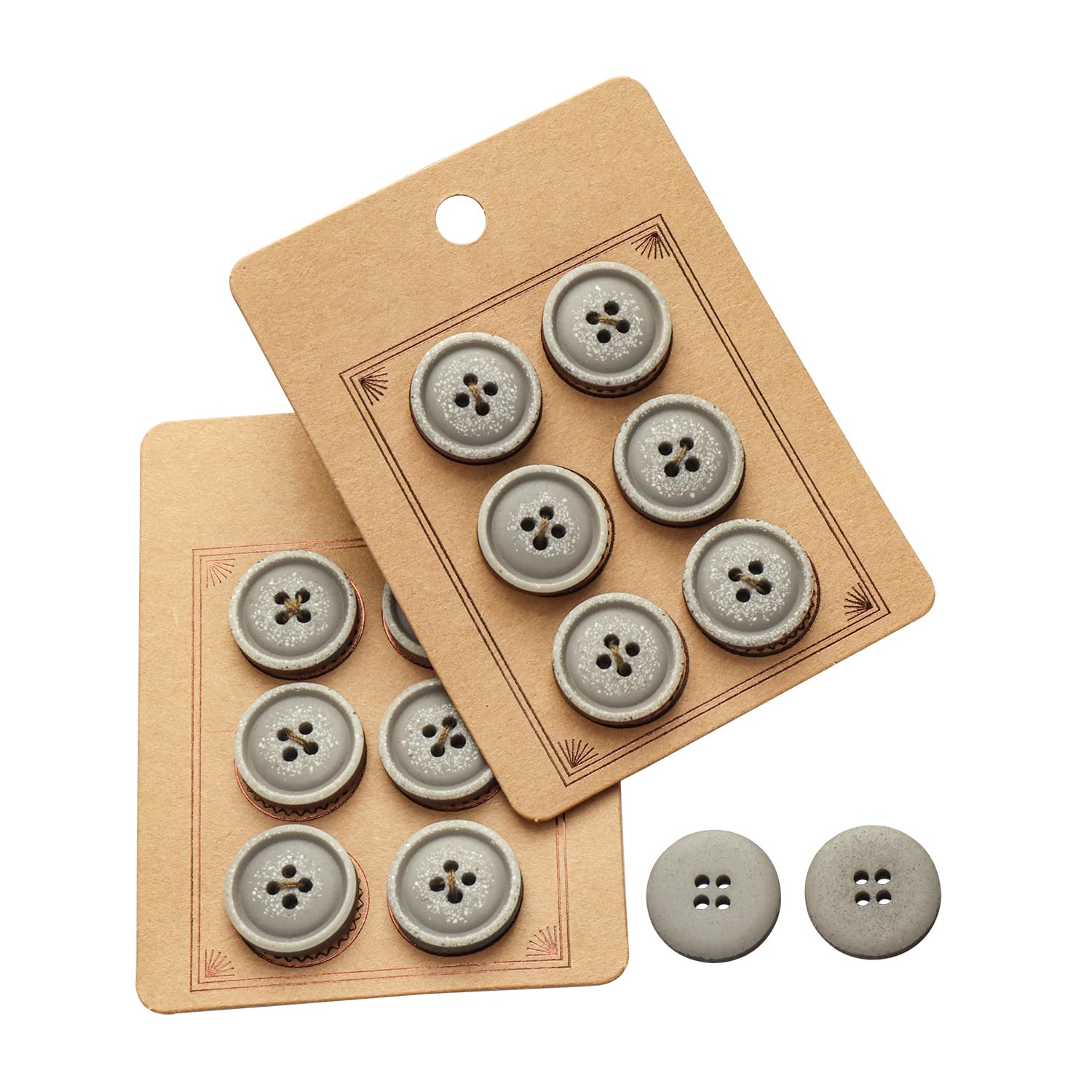 Boutons recyclés écologiques 4 trous pour remplacer fermeture pull