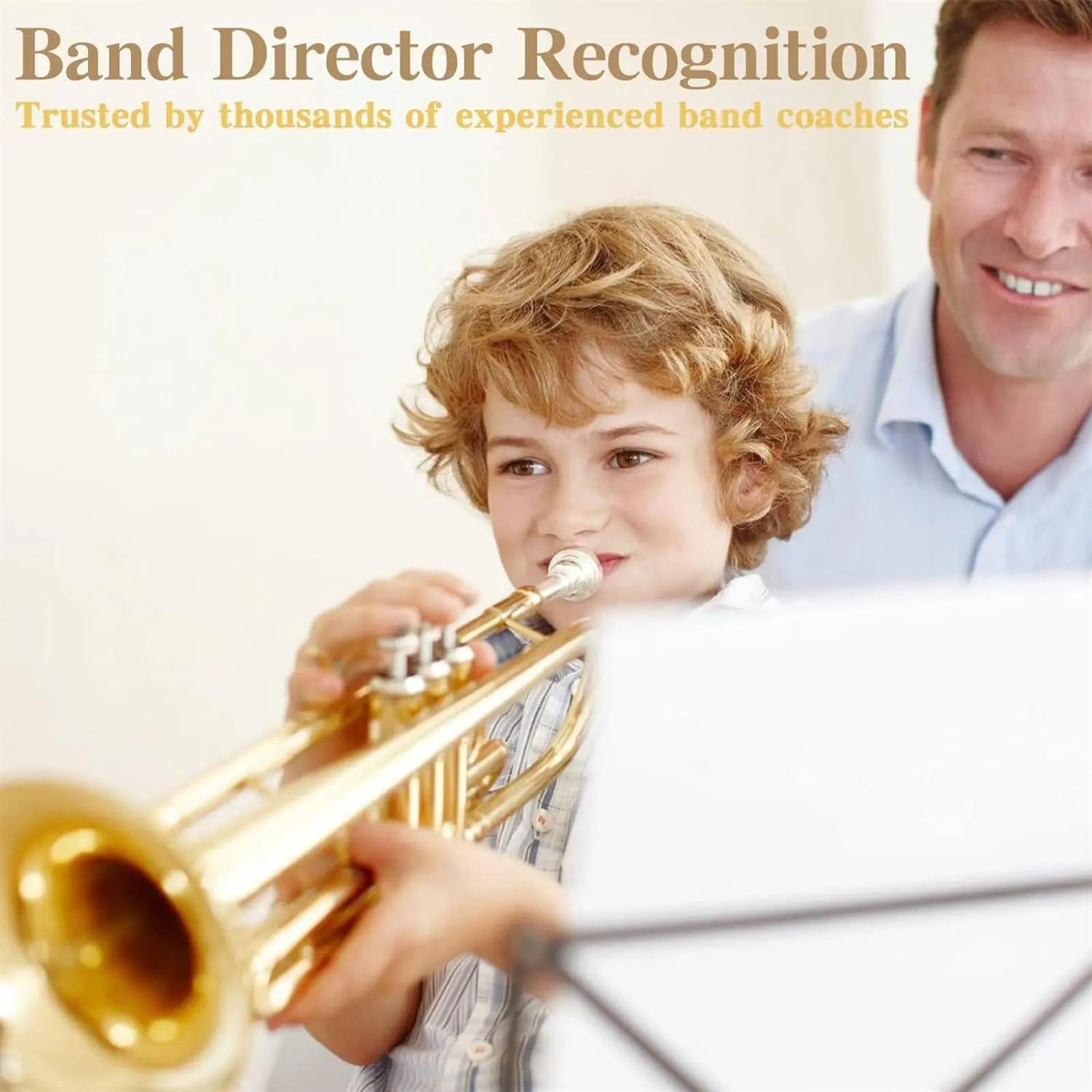 Standard Trompeten Bb-Trompete Blechblasinstrument Standard-Blechtrompetenset Für Schüler Anfänger Professionelle Trompete Gold/Silber Mit Box(Gold)