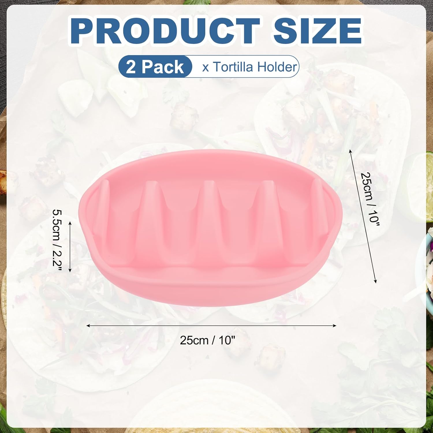 uxcell 2 Pack Tortilla Warmer Container, Tortilla Holder with 4 Compartments, Mexican Taco Warmers 10" x 10" Plastic Tortilla Containers for Restaurant Plating Picnic Tableware, Pink