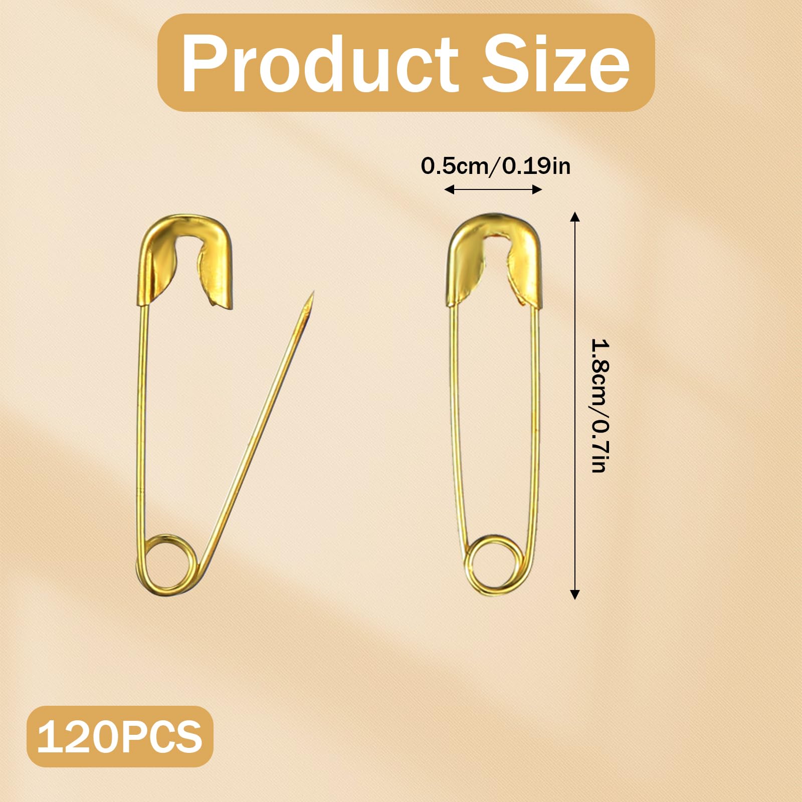 Molain 120pcs 19mm Mini Safety Pins – Stainless Steel Sewing Pins For Clothes, Crafts, Jewelry (Black)-993779