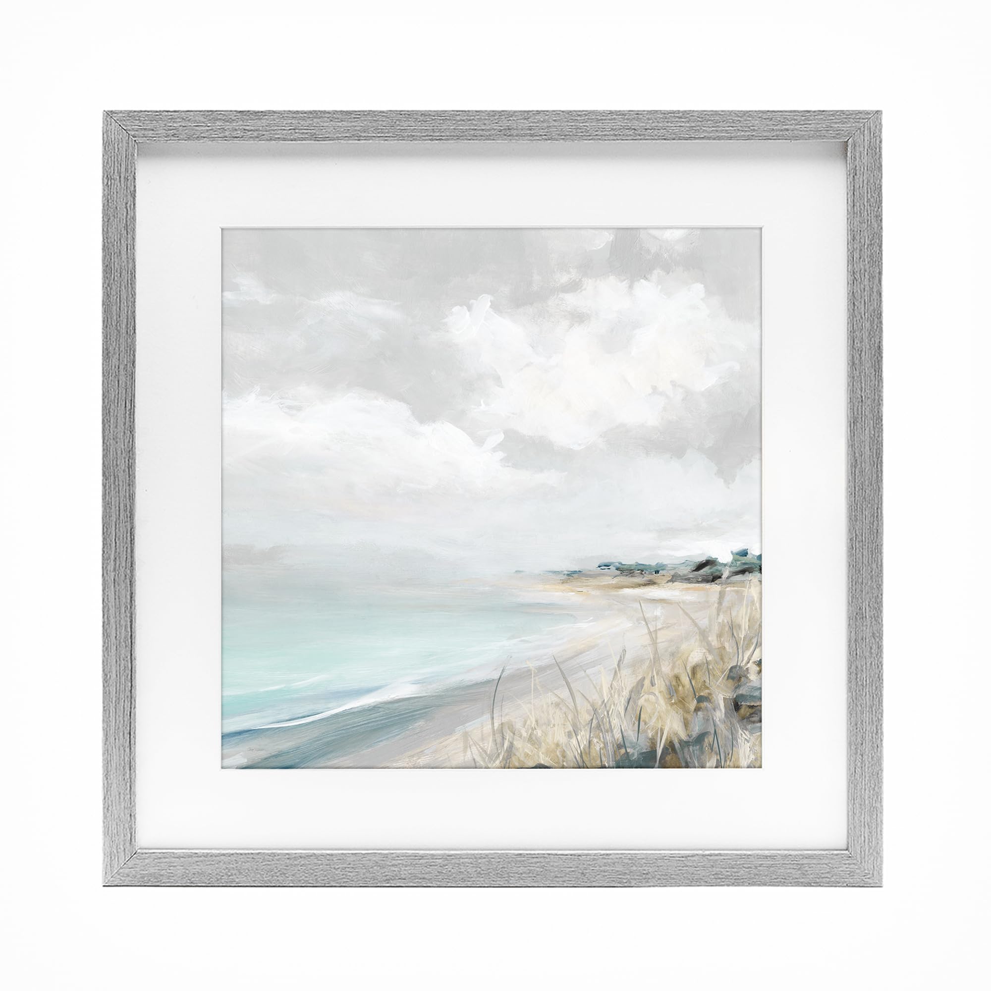 'Coastal Morning By The Dunes'| Framed Print Under Glass