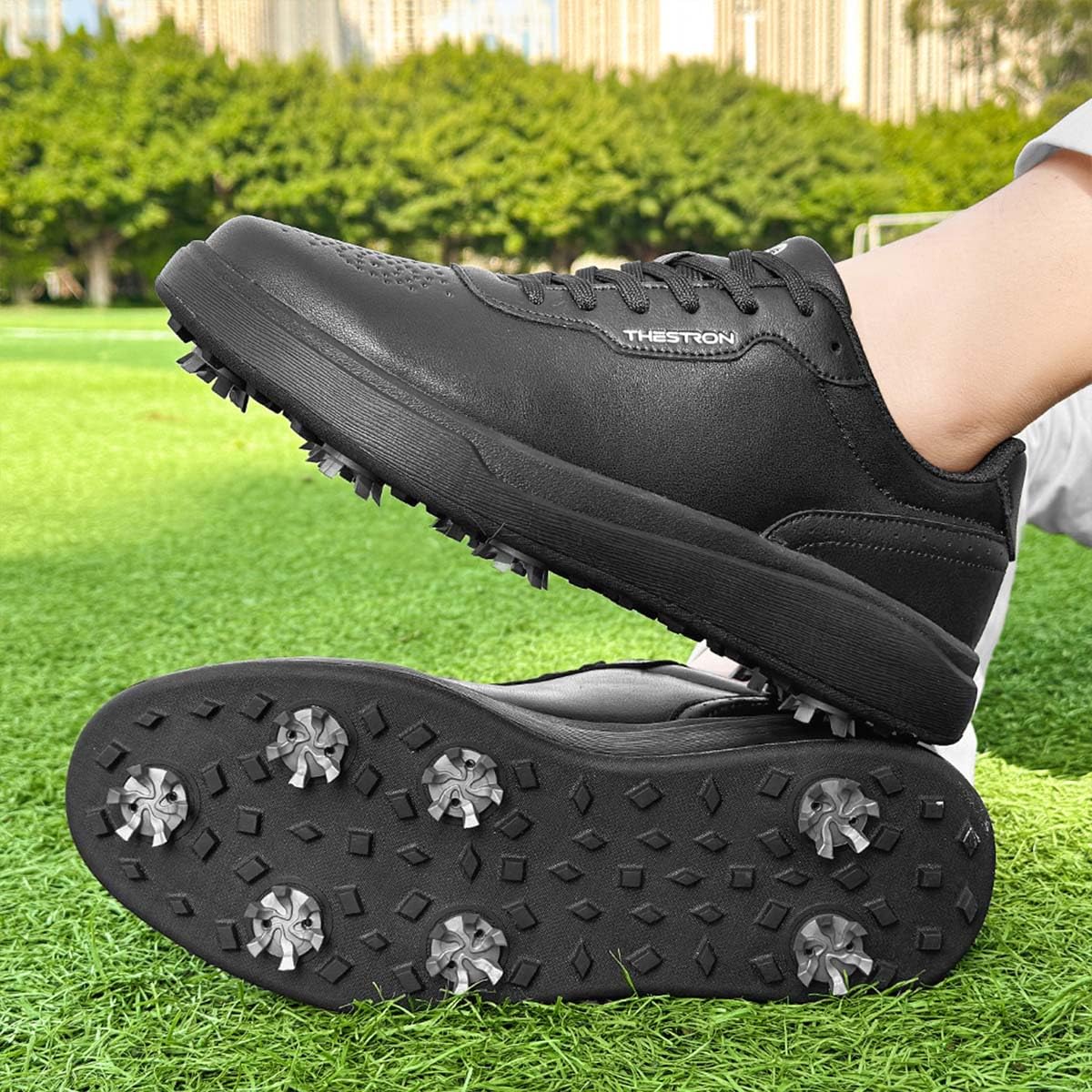 Scarpe da Golf da Uomo Professionali Antiscivolo | Scarpe da golf leggere e traspiranti, con supporto plantare, facili da indossare e comode, impermeabili