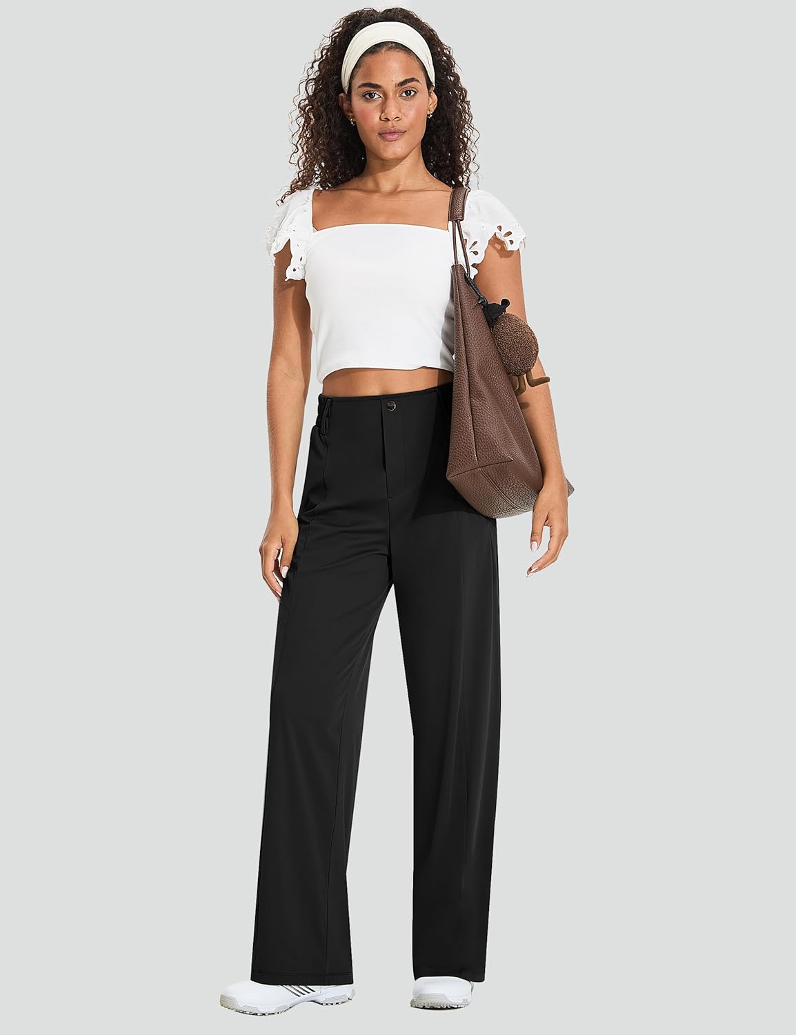 Women's Wide Leg Golf Dress Pants 27"/29"/31" Flowy Travel Work Slacks Trousers UPF 50+ Business Casual Outfits Palazzo Pants - Image 6