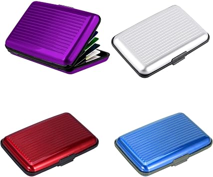 Metal ID Organiser Wallet, 4 Pcs Aluminium Credit Card Wallet