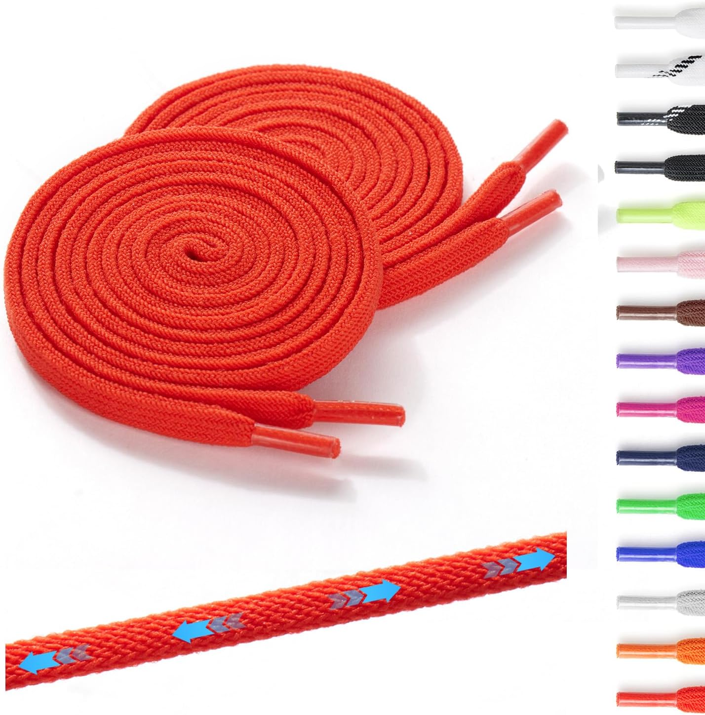 Neo-wows Elastic Shoe Laces, 2 Pairs No Tie Stretch Shoelaces for Sneakers, Slip On Laces for Kids & Adults