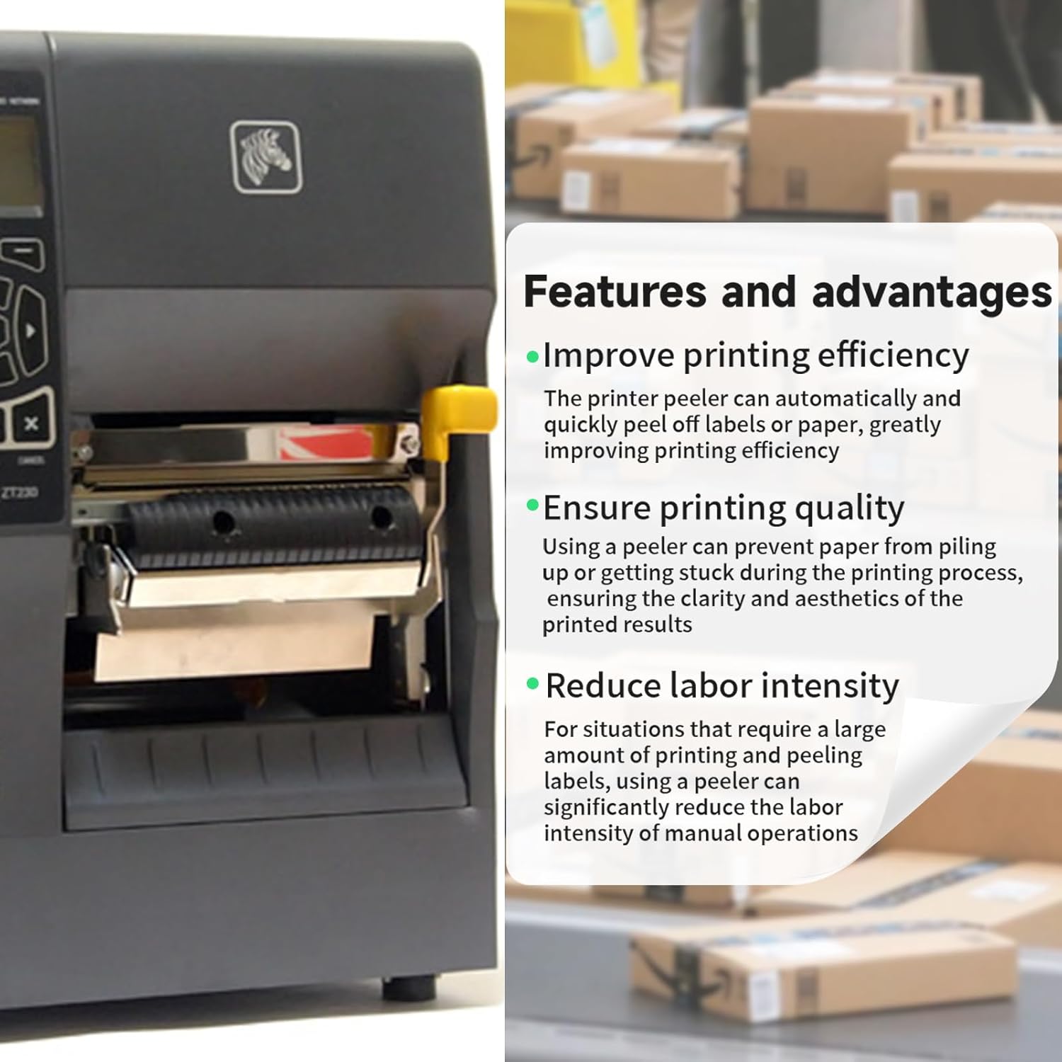 P1037974-008 Kit Peel Assembly for Zebra ZT230 ZT220 ZT210 ZT200 Series Thermal Label Printer 203dpi 300dpi