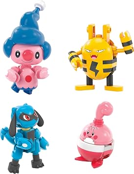 MEGA Pokemon Building Toys Set Trainer 8 Pack with 189 Pieces, 8 Articulated and Poseable Characters, 2 Inches Tall, for Kids