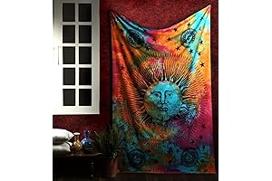 Psychedelic Marubhumi Tapestry: A Celestial Tapestry of Trippy Hippie Vibes