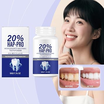 Hydroxyapatite Tooth Powder, 20% Nano Microcrystalline Hydroxyapatite Powder for Whitening and Enamel Repair, Natural Enamel Repair & Sensitivity Relief, Stain Removing (2)