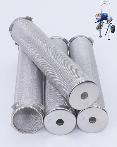 167025 60 Filtro de colector de malla sin aire Filtro pulverizador de pintura sin aire, paquete de 4, compatible con el número de piezas Graco