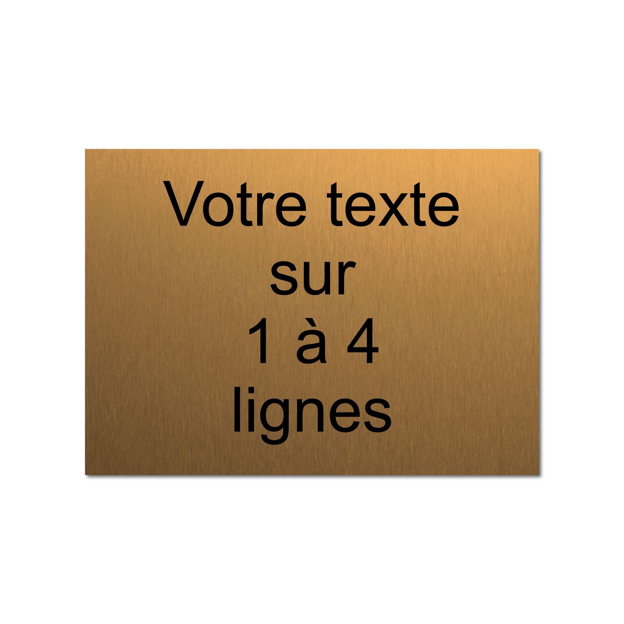 Personalised Engraved Plaque 1 to 4 Lines 19.5 x 14 cm Self Adhesive Brushed Gold