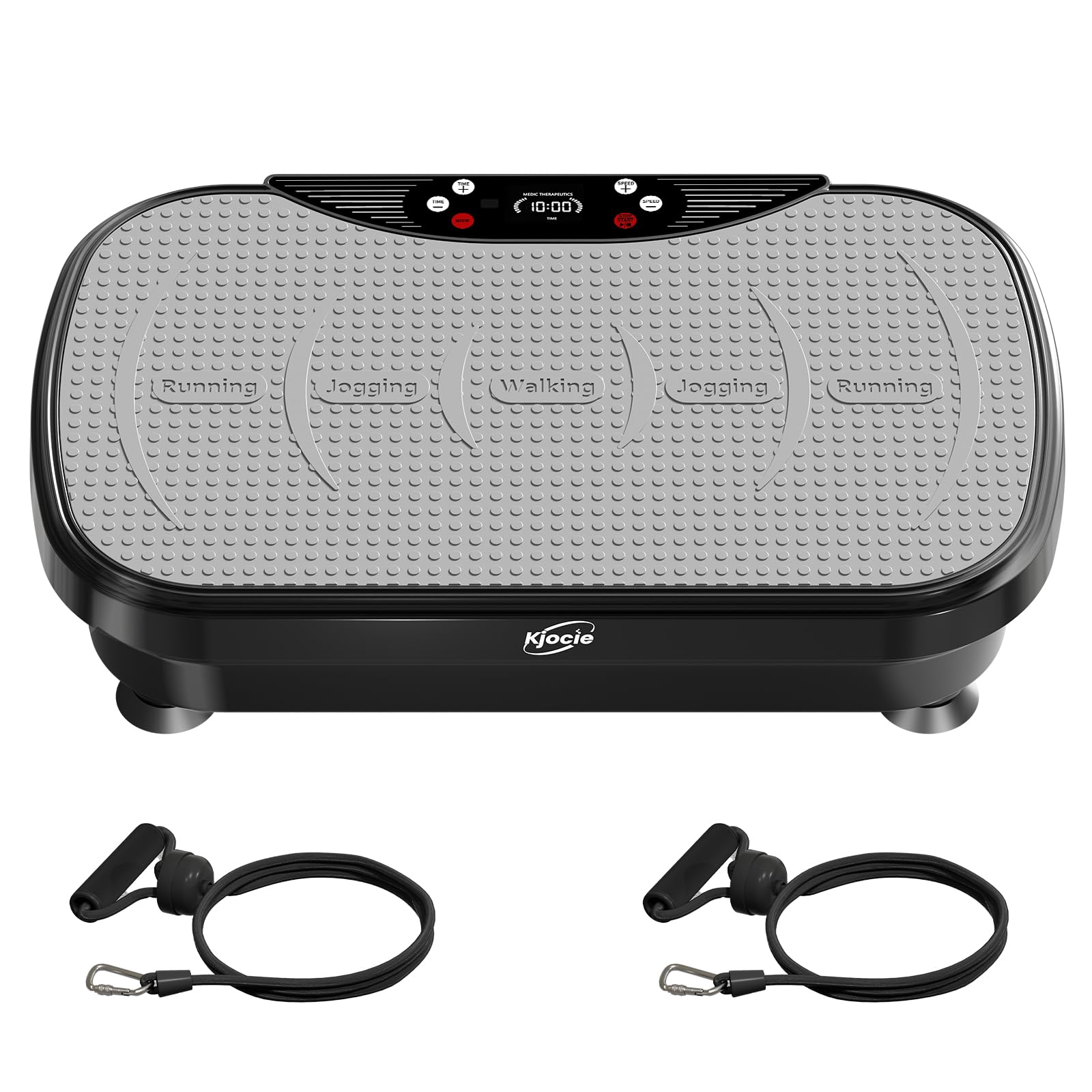 Vibration Plate Exercise Machine, Vibration Plate for Weight Loss Lymphatic Drainage Machine, Vibration Fitness Trainers with Resistance Bands, Vibrating Exercise Equipment for Home Use Gym Equipment