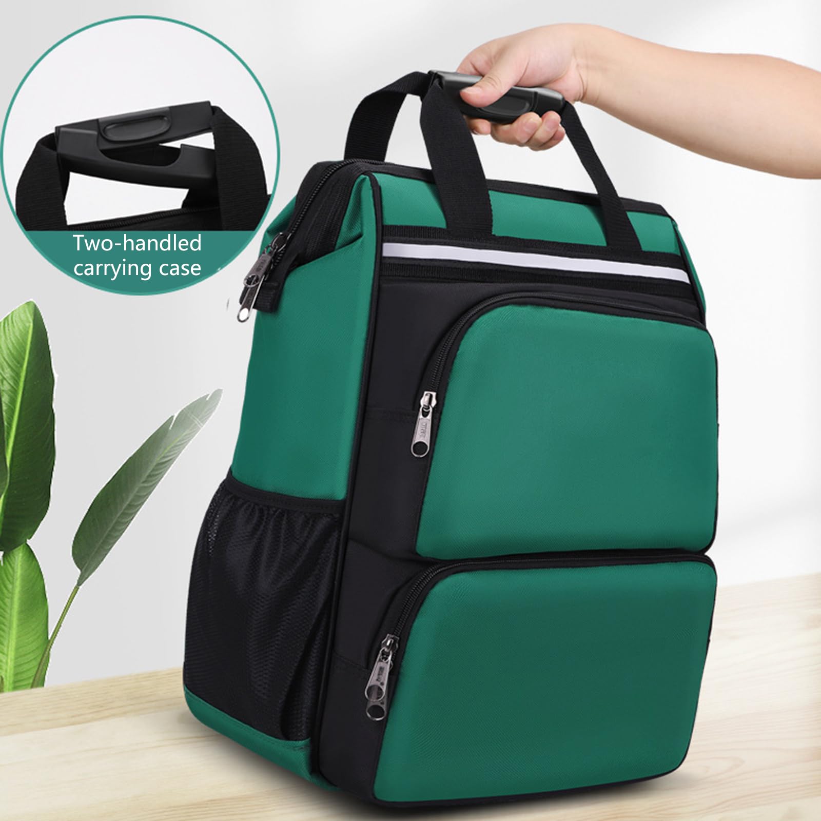 Mochila De Almacenamiento De Herramientas De Resistencia Industrial Bolso De Hombro Para Electricista Caja De Organizadores Reforzada a Prueba De Agua Portadores Duraderos Y Resistentes a Impactos