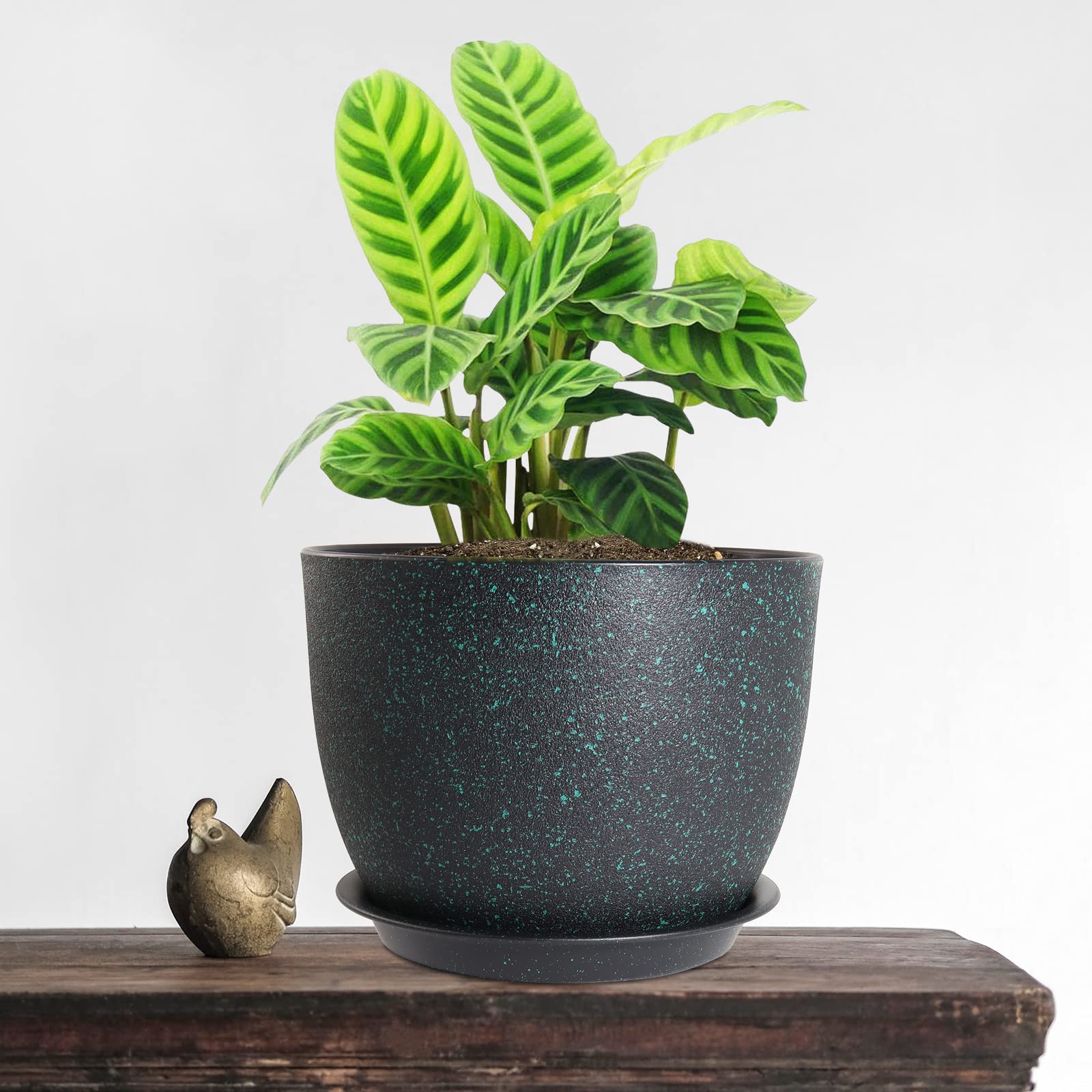 Amazon.co.jp: 植木鉢 10/9/8インチ 3個セット 水抜き穴付き 取り外し