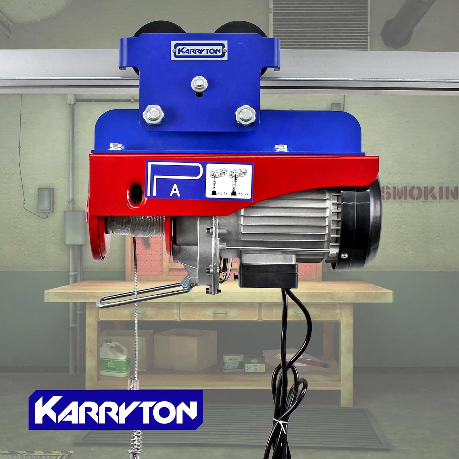 1Ton/2200LBS I-Beam Trolley for Electric Hoist, Adjustable Manual Trolley Fits 2.5''-5'' Beam Flange, Push Beam Trolley for PA600, PA800 and P1000 Electric Hoist