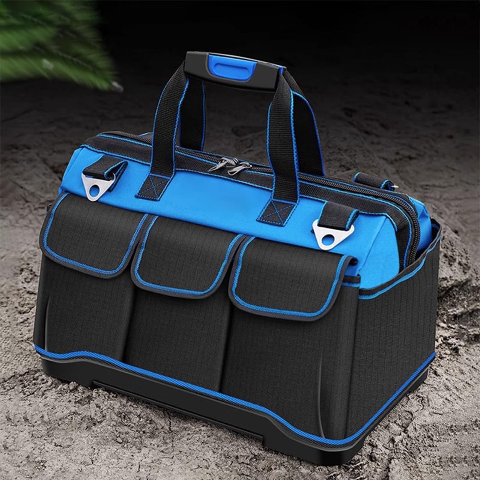 Borsa per utensili elettrici – Oxford multi-tasca, grande borsa per attrezzi da lavoro, per lavori di costruzione, casa, garage, officina, papà, elettricista, meccanico, falegname
