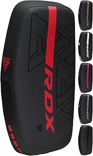 RDX Thai Pads Curved Kickboxing Muay Thai with Solid Handle Grip, Maya Hide Leather Kara Kick Shield for Knees Elbows Punches, Target Coaching Training Boxing MMA Martial Arts Taekwondo Combat Sports