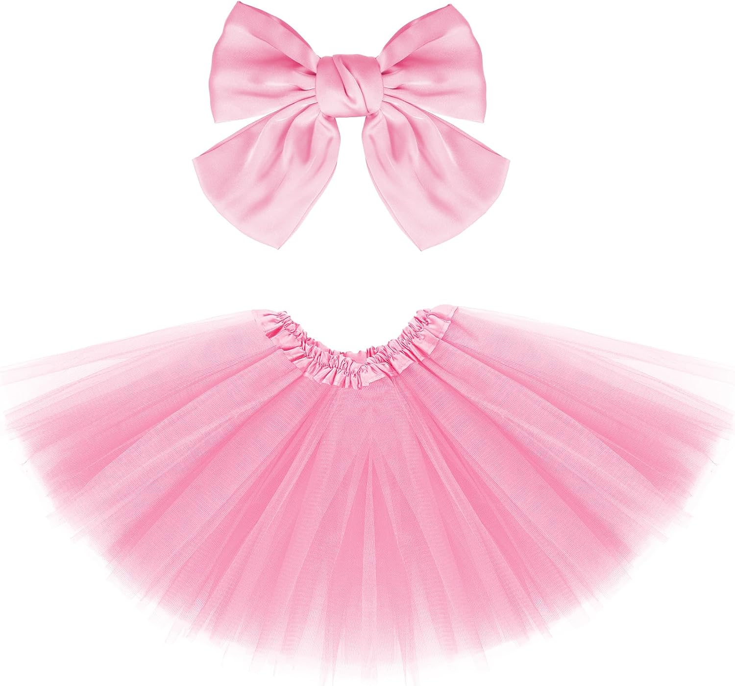 Layered Tulle Tutu for Girls with Hairbow Ballet Dressing Up Princess Ballet Tutu Skirt