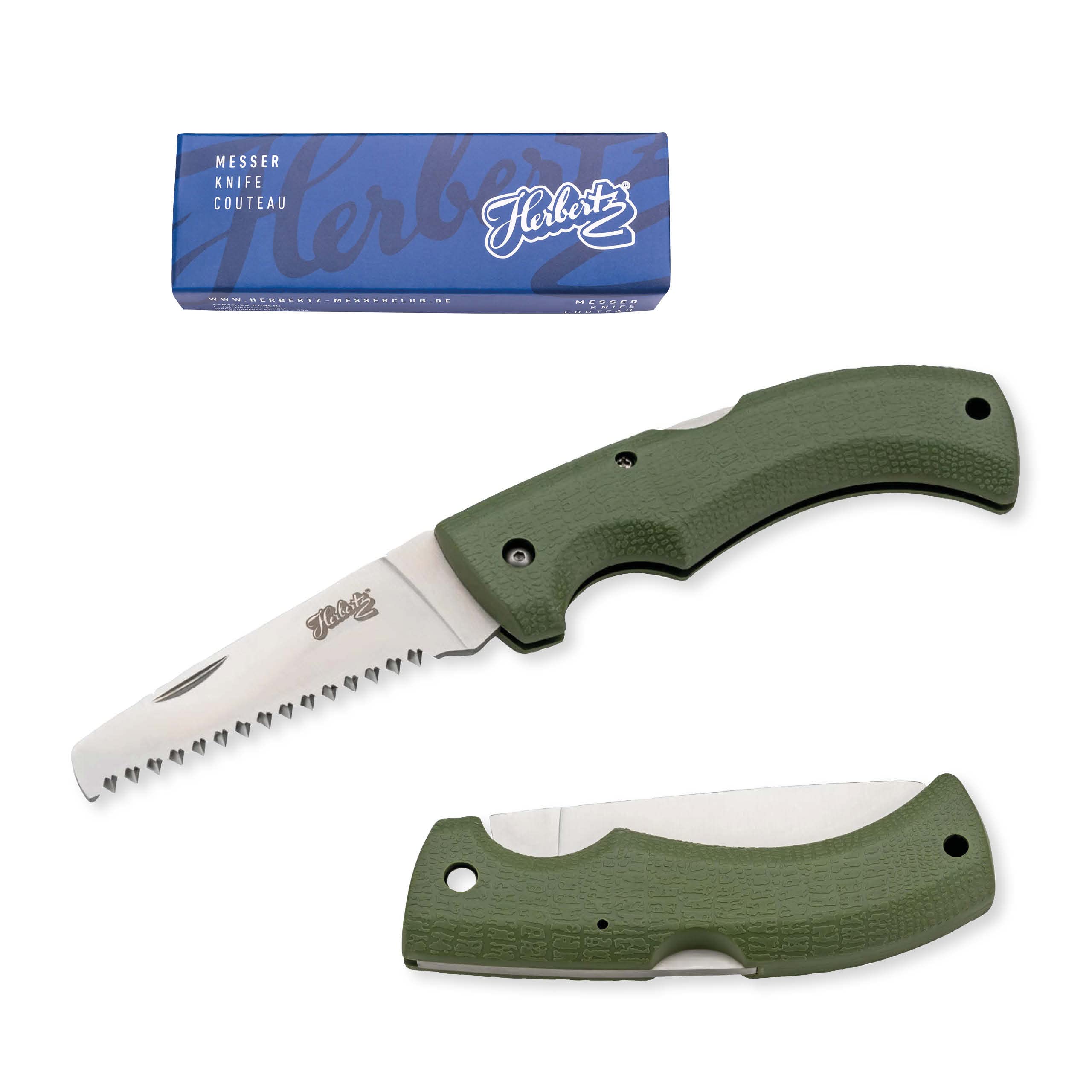 Herbertz Klappsäge aus rostfreiem 3Cr13 Stahl, robuste Back-Lock Arretierung, 21.6 cm, Outdoor-Handsäge für Garten, Camping oder Wandern