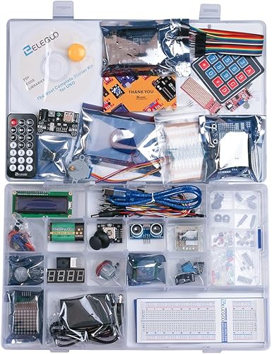 Vista 2 de Kit inicial completo para Arduino Uno R3 con tutorial (63 artículos) de Elegoo