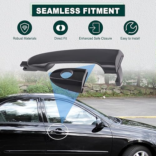 Miniatura 5 de Cubierta exterior para manija de puerta lateral de automóvil, compatible con Kia Spectra, Spectra5, Cerato, moldura de manija de puerta exterior del