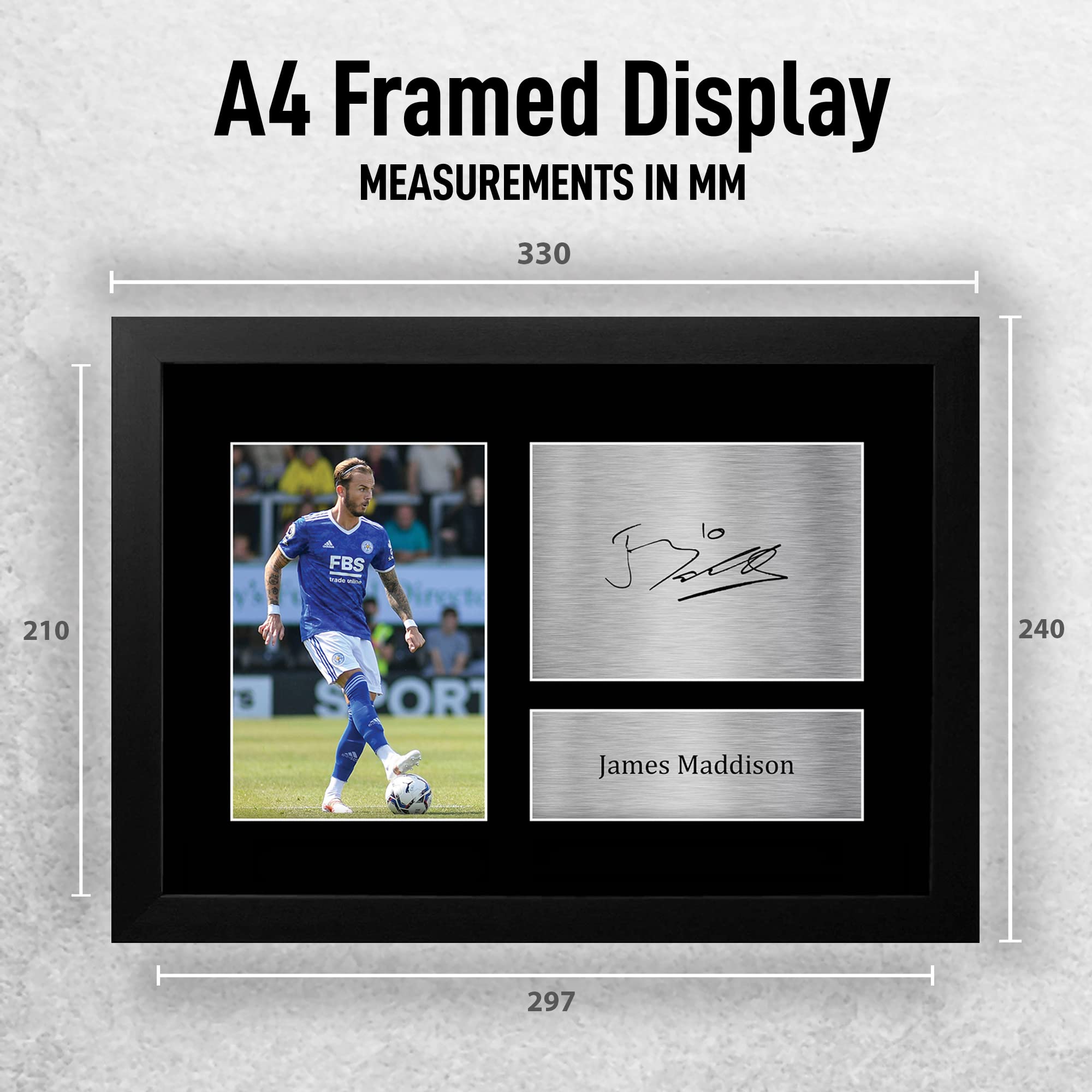 Foto Con Autografo Stampato Di James Maddison – Quadro A4 Incorniciato, Regalo Per Appassionati Di Calcio - 2