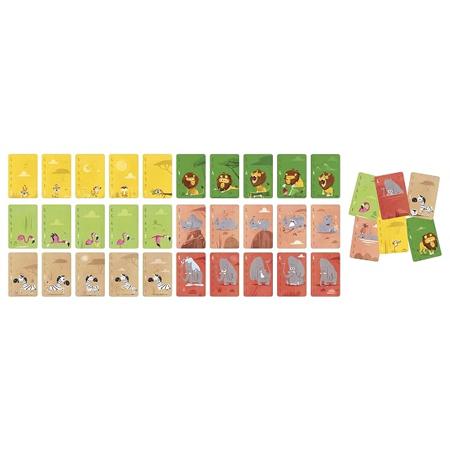 Foto 4 de 6 de Janod - Juego de Cartas Batailla - 36 Cartas con temática de Animales de África - Juego de Batailla
