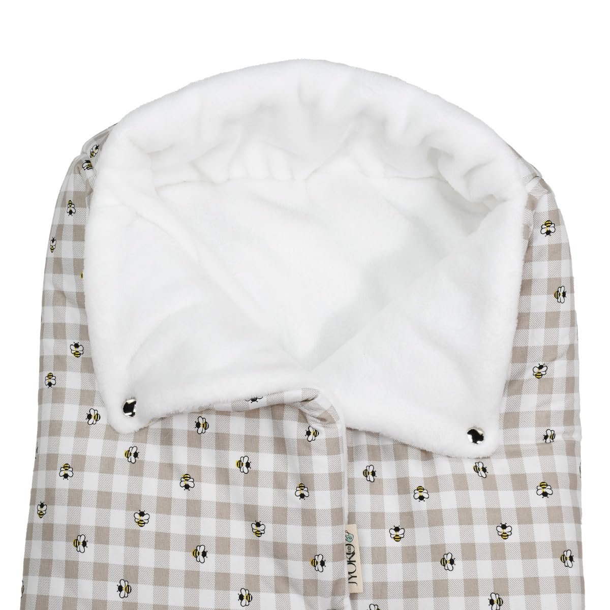 JYOKO Kids Pram Footmuff (Picnic Vichy Fleece) - Image 3