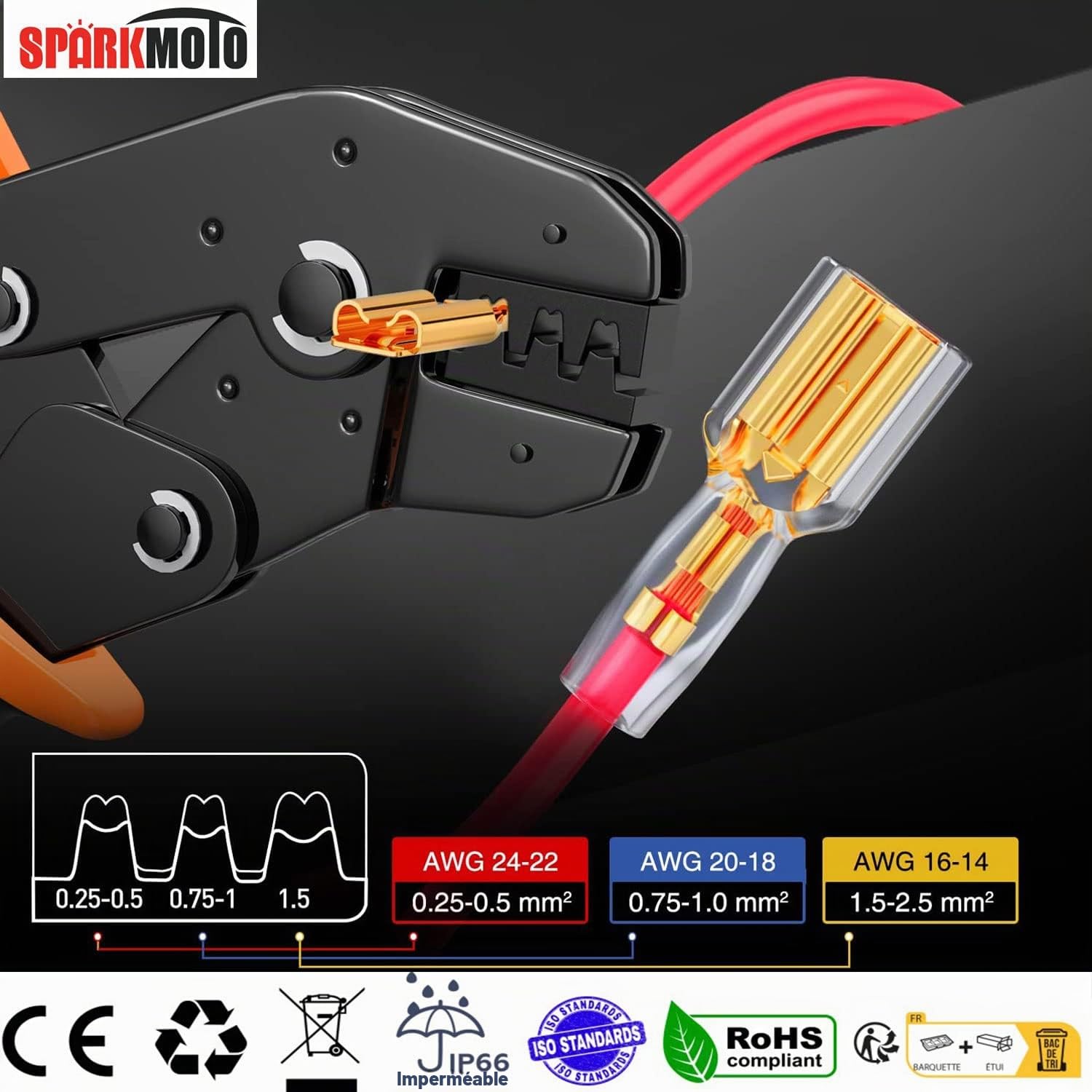 3 Pièces prise 3 broches tracteur et fiche 3 broches tracteur,12V 24V double tension prise tracteur 3 broches male femelle,Connecteur Prise 3 Broches pour Tracteur Agricole Véhicule