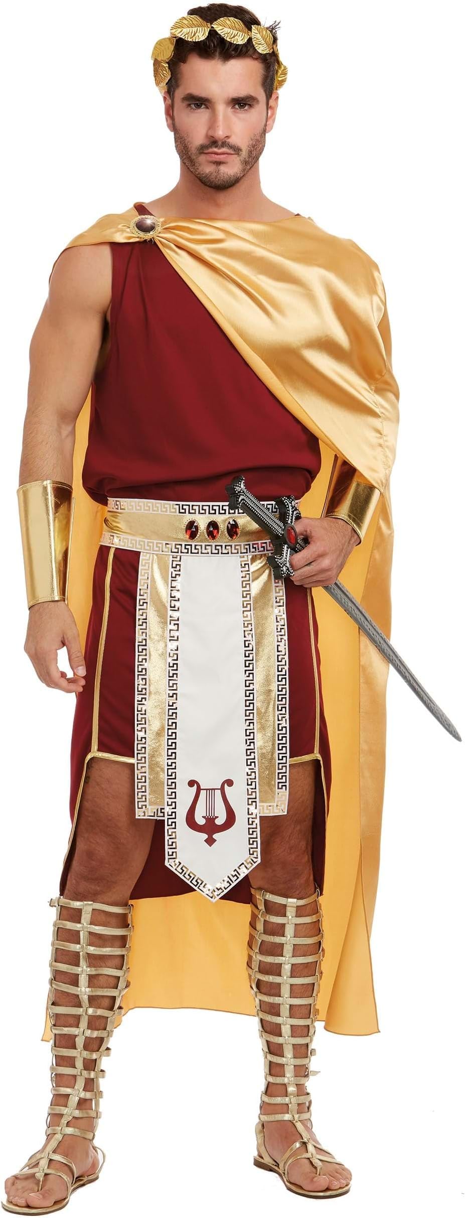 Mens Apollo Costume, Adult Greek God Halloween Costume