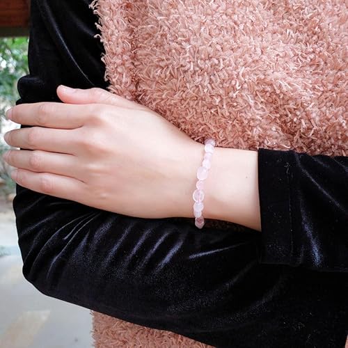 Miniatura 4 de Adabele 1pc Natural Stretch Gemstone Bracelet 5mm-8mm Free Form Bead 7 Inch 7.5 Inch Healing Crystal Engergy Quartz Chakra Jewelry Women Birthday