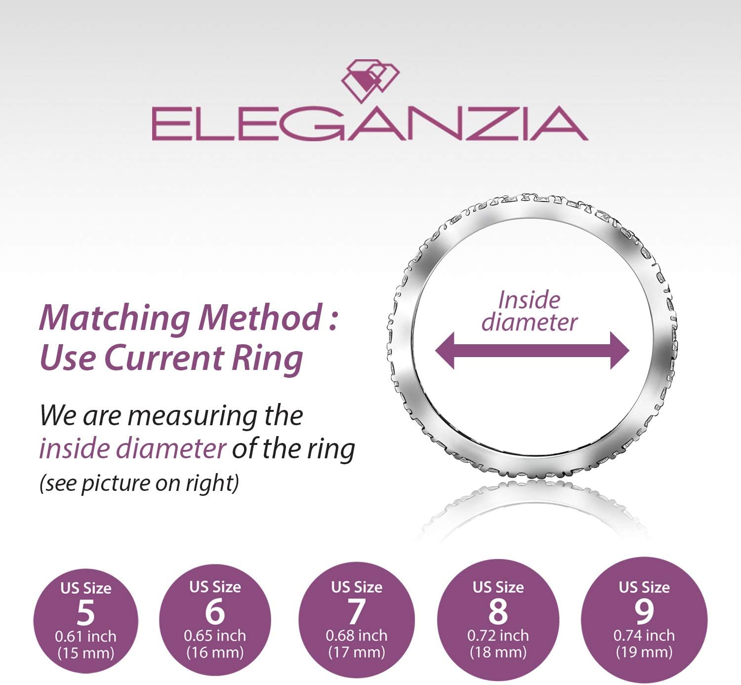 ELEGANZIA Wave Ring Sterling Silver for Women, Stackable Rings for Women Cubic Zirconia Stacking Rings Jewelry Anniversary Birthday for Her